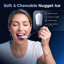 35 Lbs. Daily Production Nugget Stainless Steel Kitchen Countertop Ice Makers, Chewable Ice Maker Machine for Camping and Party