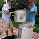 60 Qt. Aluminum Stock Pot in Silver with Lid