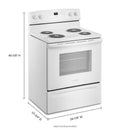 30-In 4 Burners 4.8-Cu Ft Freestanding Electric Range ( White )