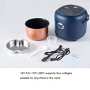 12V 24V 110V 220V 2L Four Voltage Car Home Rice Cooker Van Car Rice Cooker for Travel Global Voltage Use