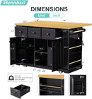 Rolling Kitchen Island with Storage, Kitchen Cart on Wheels with Drop Leaf, Mobile Kitchen Storage Cart with Power Outlet,