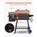 Wood Pellet Grill Smoker, 8 in 1 BBQ Grills for Outdoor Cooking, 456 Sq. In. Cook Area Electric Grill and Smoker