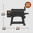 Pellet Smoker, Austin XL 1007 Square Inch Wood Fired Pellet Grill, Onyx Series
