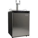 Double Tap Half-Barrel Keg Black Digital Freestanding Beer Kegerator