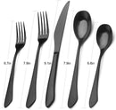 Matte Black Silverware Set, 20-Piece Stainless Steel Flatware Set Service for 4, Satin Finish Tableware Cutlery Set for Home and Restaurant, Dishwasher Safe