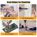 1Set 70 in 1 3.7V Mini Electric Screwdriver Kit Rechargeable Magnetic Repair Tool Kit with 5 Torque Settings 64 S2 Precision Bits 4 LED Lights for Phone Camera Laptop Watch Repair