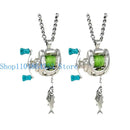 Lightweight Fishing Reel Charm Necklace Adjustable Length Neckchain Accessory for Fishing Lovers Outdoor Enthusiasts