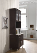 Tall Kitchen Cabinet, Chocolate-Grey