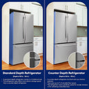 Counter-Depth 18.6-Cu Ft 3 -Door 33-In Wide French Door Refrigerator with Ice Maker with Water Dispenser ( Stainless Steel with Brushed Stainless Handles ) ENERGY STAR Certified