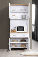 Tall Free Standing Kitchen Cabinet, White