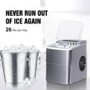FEANOR Self Cleaning Ice Makers Countertop Machine 9 Cubes Ready in 6-8 Minutes Portable Mini Electric Compact Ice Maker Nuggetperfect for Home/Kitchen/Bar, Tools Included