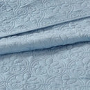 Handmade Luxury Quilt Set for King/Cal King Blue Reversible Embroidered Printed Duvet Set