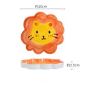 Cute Cartoon Underglaze Color Animal Ceramic Breakfast Plate Children'S Rice Plate Fruit Cake Dessert Dish Dinner Plates