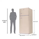18-Cu Ft Counter-Depth 29.5-In Wide Top-Freezer Refrigerator with Ice Maker ( Cream )