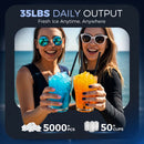 35 Lbs. Daily Production Nugget Stainless Steel Kitchen Countertop Ice Makers, Chewable Ice Maker Machine for Camping and Party