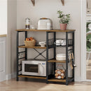Vintage Kitchen Baker'S Rack Shelf, Rustic Brown and Metal