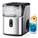 35 Lbs. Daily Production Nugget Stainless Steel Kitchen Countertop Ice Makers, Chewable Ice Maker Machine for Camping and Party