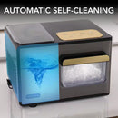 14.5 In. 40 Lbs Nugget Ice Maker Chewable Sonicsno Countertop Compact Ice Maker in Black Stainless Steel and Gold