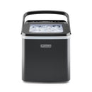 9 In. 22 Lbs. Bullet Countertop Portable Ice Maker in Black with 2-Ice Sizes and Self Cleaning Function
