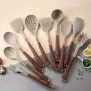 High-Quality Non Stick Silicone Kitchen Utensil Set, Easy to Cook Tool Set, Easy to Clean, Heat-Resistant, Durable, Is a Must-Have for Home Chefs, Brown, 10 Pieces