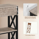Yaheetech Console Table with Drawer, Entryway Table with 3 Tier Storage Shelves, Narrow Long Sofa Table for Entryway, Living Room, Hallway, Couch, Kitchen, Metal Frame, Gray