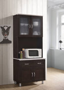 Tall Kitchen Cabinet, Chocolate-Grey