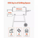 Wood Pellet Grill Smoker, 8 in 1 BBQ Grills for Outdoor Cooking, 456 Sq. In. Cook Area Electric Grill and Smoker
