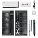 1Set 70 in 1 3.7V Mini Electric Screwdriver Kit Rechargeable Magnetic Repair Tool Kit with 5 Torque Settings 64 S2 Precision Bits 4 LED Lights for Phone Camera Laptop Watch Repair