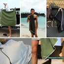 Magnetic Bath Towel, Quick-Dry Portable Outdoor & Beach Towel, Coral Fleece Travel Towel with Bag