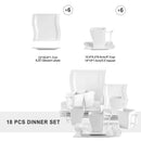 Flora 18-Piece Porcelain Dinnerware Set (Service for 6)