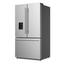 22.4 Cu. Ft. 3-Door French Door Refrigerator with Water Dispenser and Automatic Ice Maker in Stainless Steel, Counter Depth