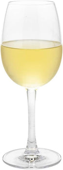 Restaurantware-10.5 Ounce All-Purpose Wine Glasses, Set of 6 Crystal Stemmed Wine Glasses - for White or Red Wines, Laser-Cut Rim, Fine-Blown Crystal White Glass, Dishwashable Stemware