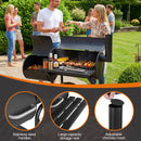All Metal Steel Warming Rack 192 Sq. In. Cooking Space Spacious Barrel Charcoal BBQ Grill for Balcony Picnics Party & Camping