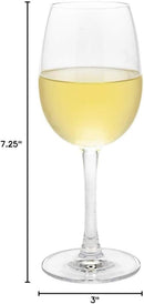 Restaurantware-10.5 Ounce All-Purpose Wine Glasses, Set of 6 Crystal Stemmed Wine Glasses - for White or Red Wines, Laser-Cut Rim, Fine-Blown Crystal White Glass, Dishwashable Stemware