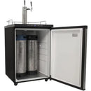 Double Tap Half-Barrel Keg Black Digital Freestanding Beer Kegerator