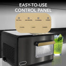 14.5 In. 40 Lbs Nugget Ice Maker Chewable Sonicsno Countertop Compact Ice Maker in Black Stainless Steel and Gold