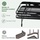 Black Drying Dish Rack Collapsible 2 Tier Dish Rack and Drainboard Set Kitchen Counter