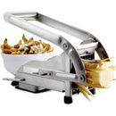 Stainless Steel French Fry Cutter with 2 Blades and No-Slip Suction Base,Silver