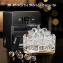 Countertop Touch Screen Manual Ice Maker, Smooth Spherical Ice, 150 Pcs/24H, Black