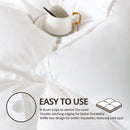 Globon King Size down Comforter - All Season Duvet Insert with Medium Warmth, Soft and Noiseless Shell,8 Corner Tabs, and Machine Washable - White
