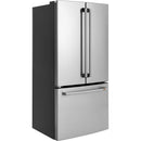 Counter-Depth 18.6-Cu Ft 3 -Door 33-In Wide French Door Refrigerator with Ice Maker with Water Dispenser ( Stainless Steel with Brushed Stainless Handles ) ENERGY STAR Certified