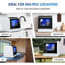 Portable Countertop Dishwasher with 5-Liter Built-In Water Tank and Air-Dry Function, 5 Washing Programs Mini Dishwasher, AE-TDQR03