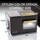 14.5 In. 40 Lbs Nugget Ice Maker Chewable Sonicsno Countertop Compact Ice Maker in Black Stainless Steel and Gold
