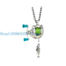 Lightweight Fishing Reel Charm Necklace Adjustable Length Neckchain Accessory for Fishing Lovers Outdoor Enthusiasts