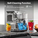 Nugget Ice Makers Countertop, 35Lbs/24H Chewable Nugget Ice Machine with Soft Ice Auto-Cleaning,One-Click Operation for Home Use,Silver
