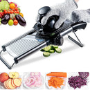 Adjustable Mandoline Slicer for Kitchen, Stainless Steel Food Vegetable Potato Onion Slicer French Fry Cutter, Slicer Julienne with Gloves,
