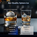 Countertop Touch Screen Manual Ice Maker, Smooth Spherical Ice, 150 Pcs/24H, Black