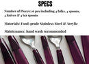 Meteor Flatware Set of 16 Pcs ( $3.5 Each ) - Sleek Modern Cutlery Silverware Set