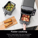 Ninja Doublestack XL 10Qt, 6-In-1, 2-Basket Air Fryer, Space Saving Design SL401: Ninja Foodi, Dishwasher-Safe Parts