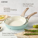 21Piece Ceramic Pots and Pans Cookware Set Non Stick Induction Cook Ware Kitchen Cooking Set Nontoxic Health PFAS Free for Ever